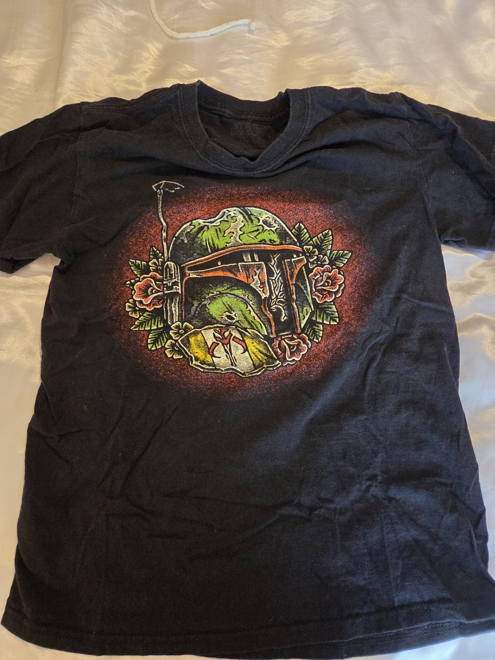 Star Wars Boba Fett Graphic T-Shirt Black Mandalorian Tee